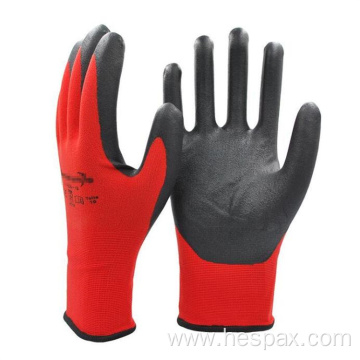 Hespax 15G Nylon Microfoam Nitrile Gloves Medium Duties